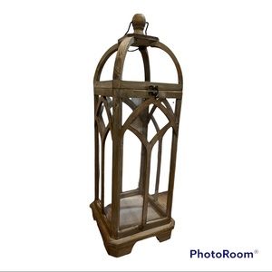 FRENCH COUNTRY VINTAGE WOODEN LANTERN